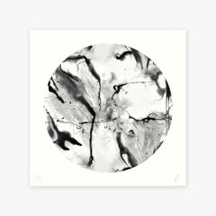 Abstract Art Print by 17 Patterns, Whirling Dervish Circle White