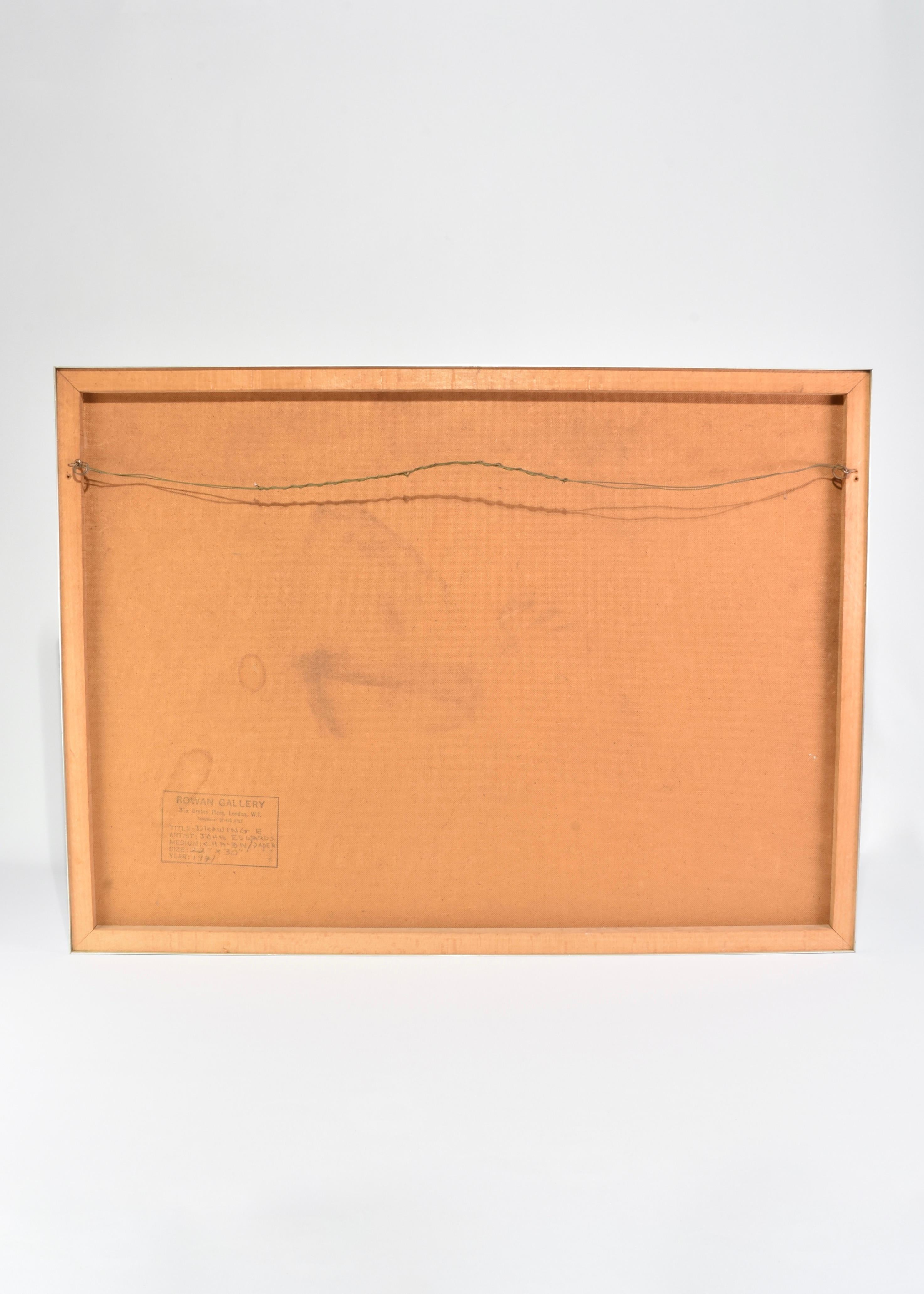 Obra de arte abstracta, enmarcada finales del siglo XX