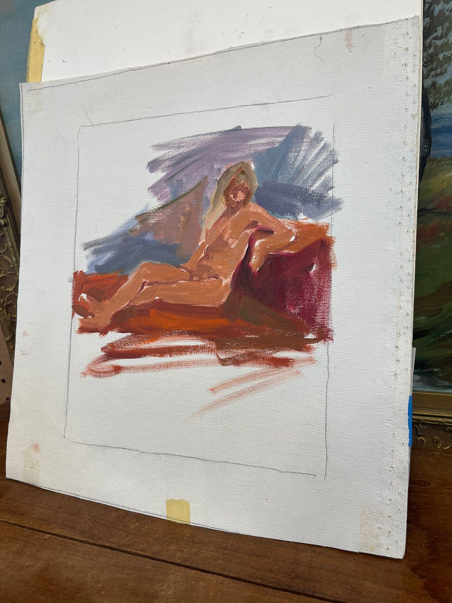Abstraktes Kunstwerk auf Leinwand (ohne Holzrahmen) im Zustand „Gut“ im Angebot in Seattle, WA