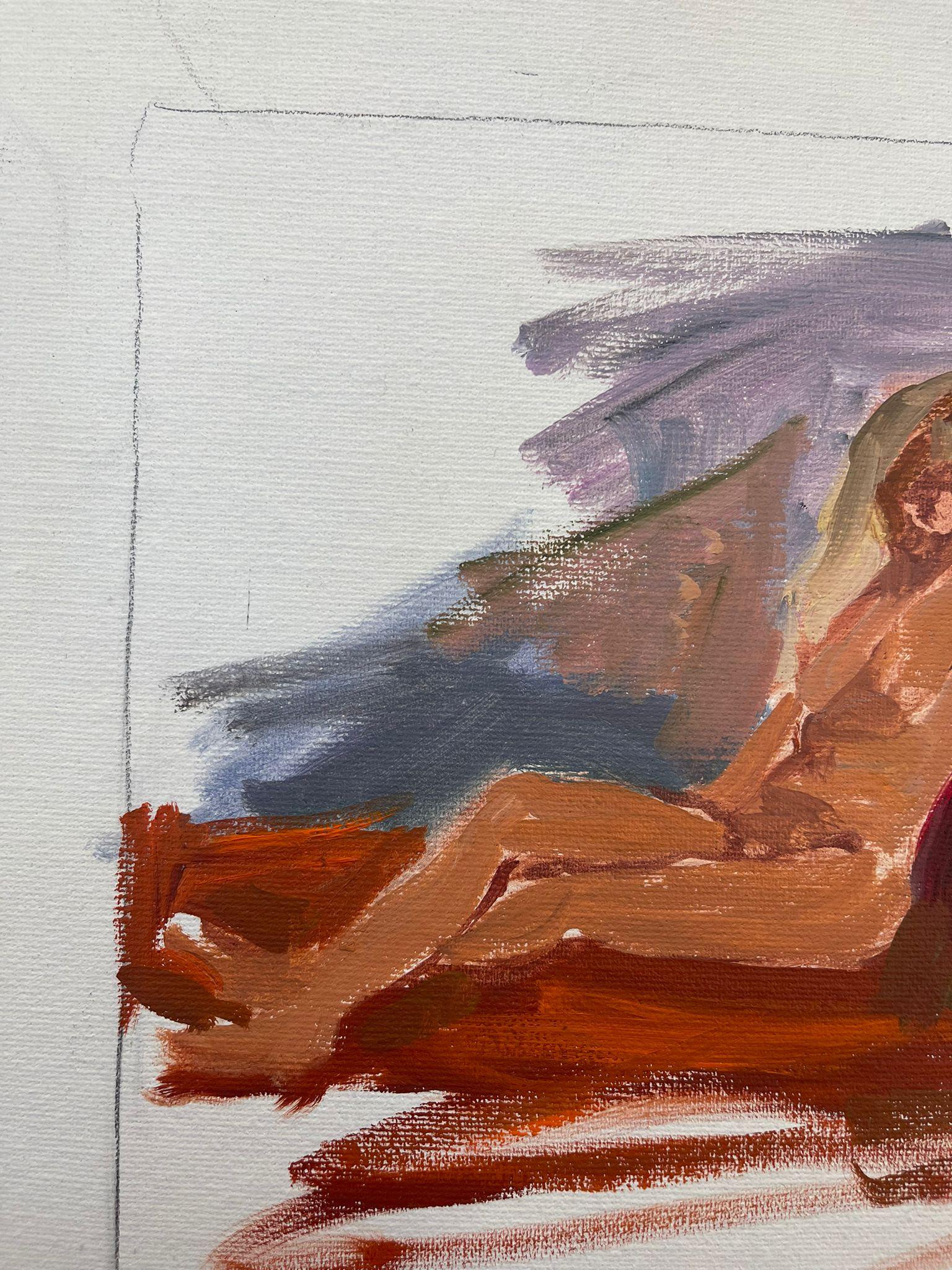 Abstraktes Kunstwerk auf Leinwand (ohne Holzrahmen) (Ende des 20. Jahrhunderts) im Angebot