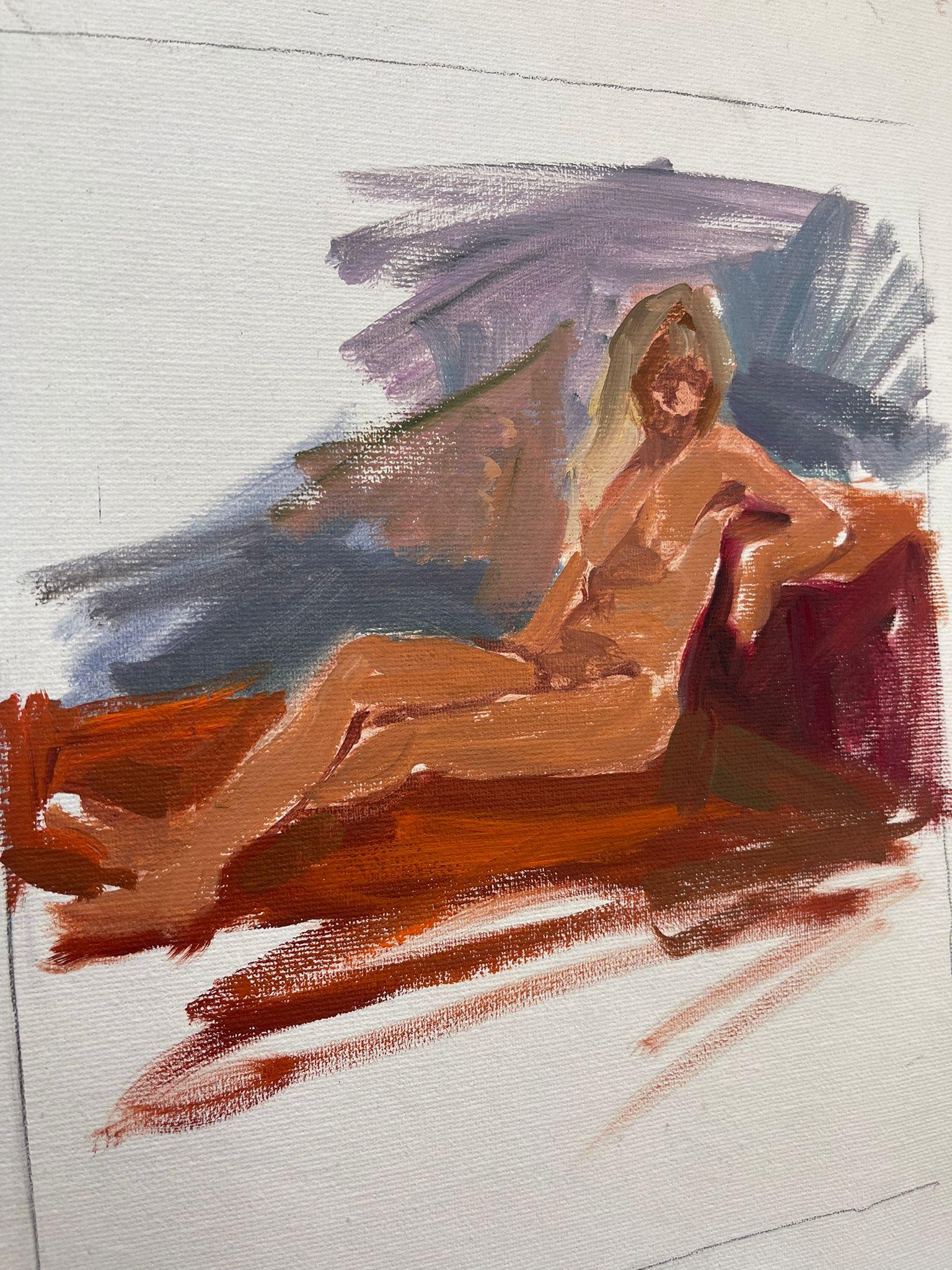 Abstraktes Kunstwerk auf Leinwand (ohne Holzrahmen) im Angebot 1