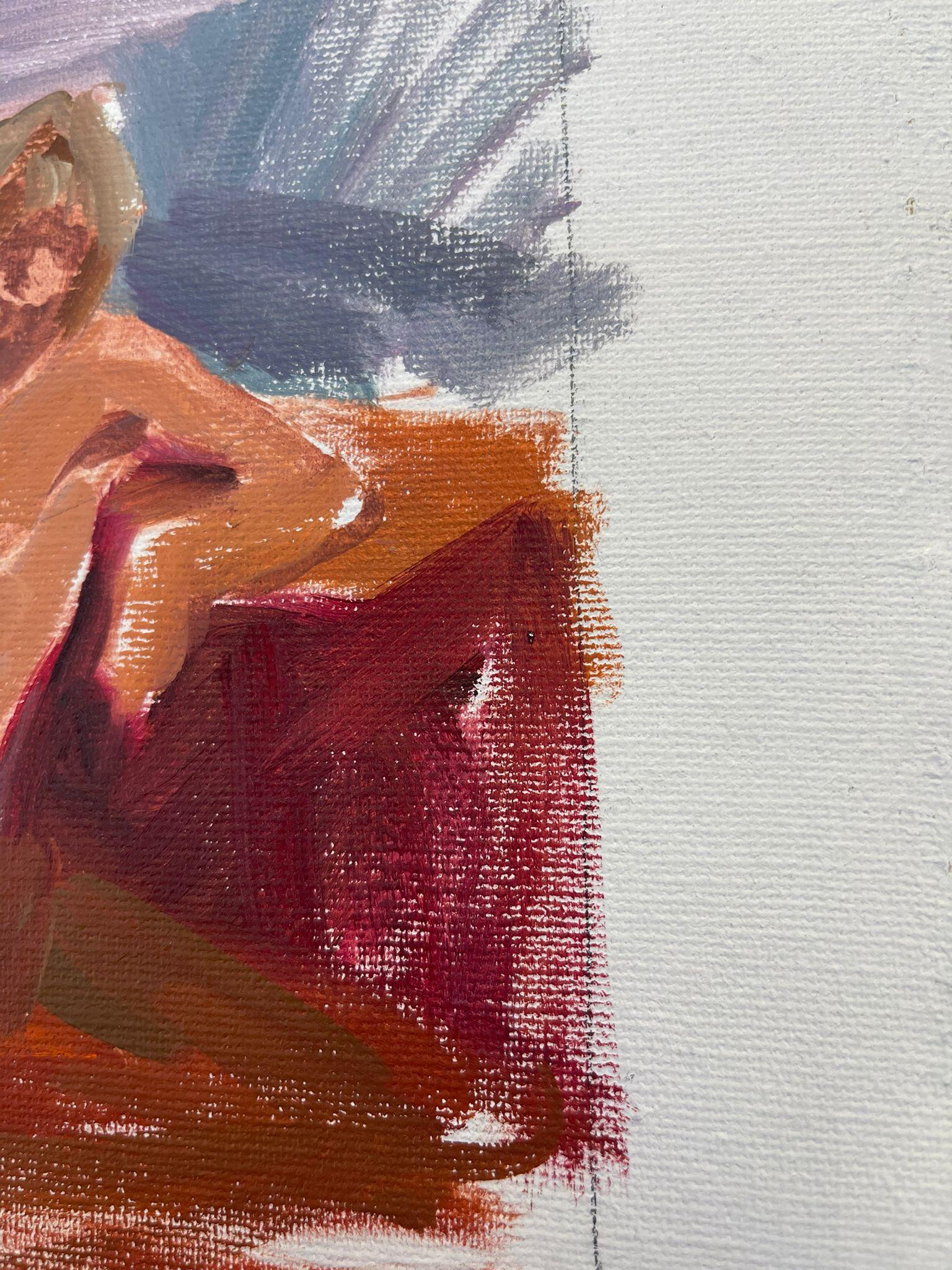 Abstraktes Kunstwerk auf Leinwand (ohne Holzrahmen) im Angebot 2