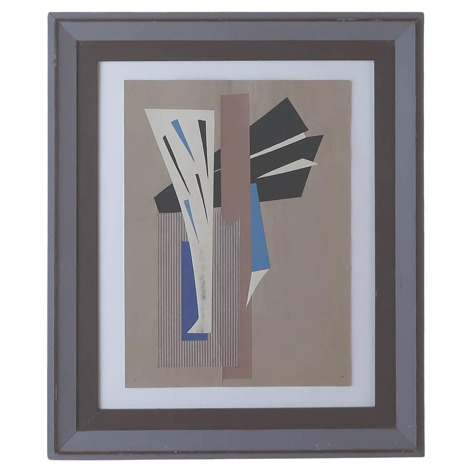 Abstract Artwork. Paper Collage. Iris Hardcastle ( Attributed ) 1960's