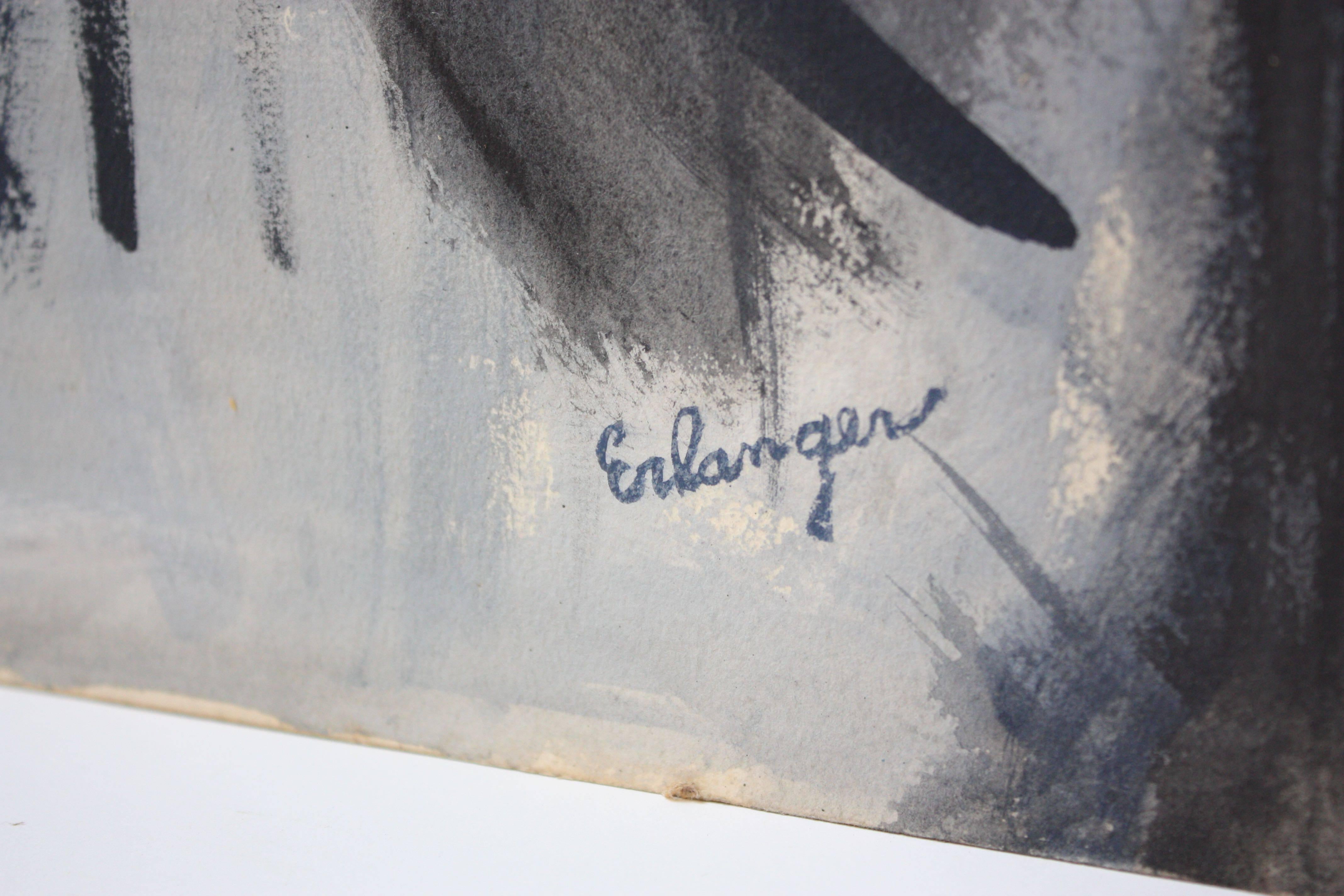 Abstract 'Aspen' Gouache on Board by Elizabeth Nachman Erlanger For Sale 6