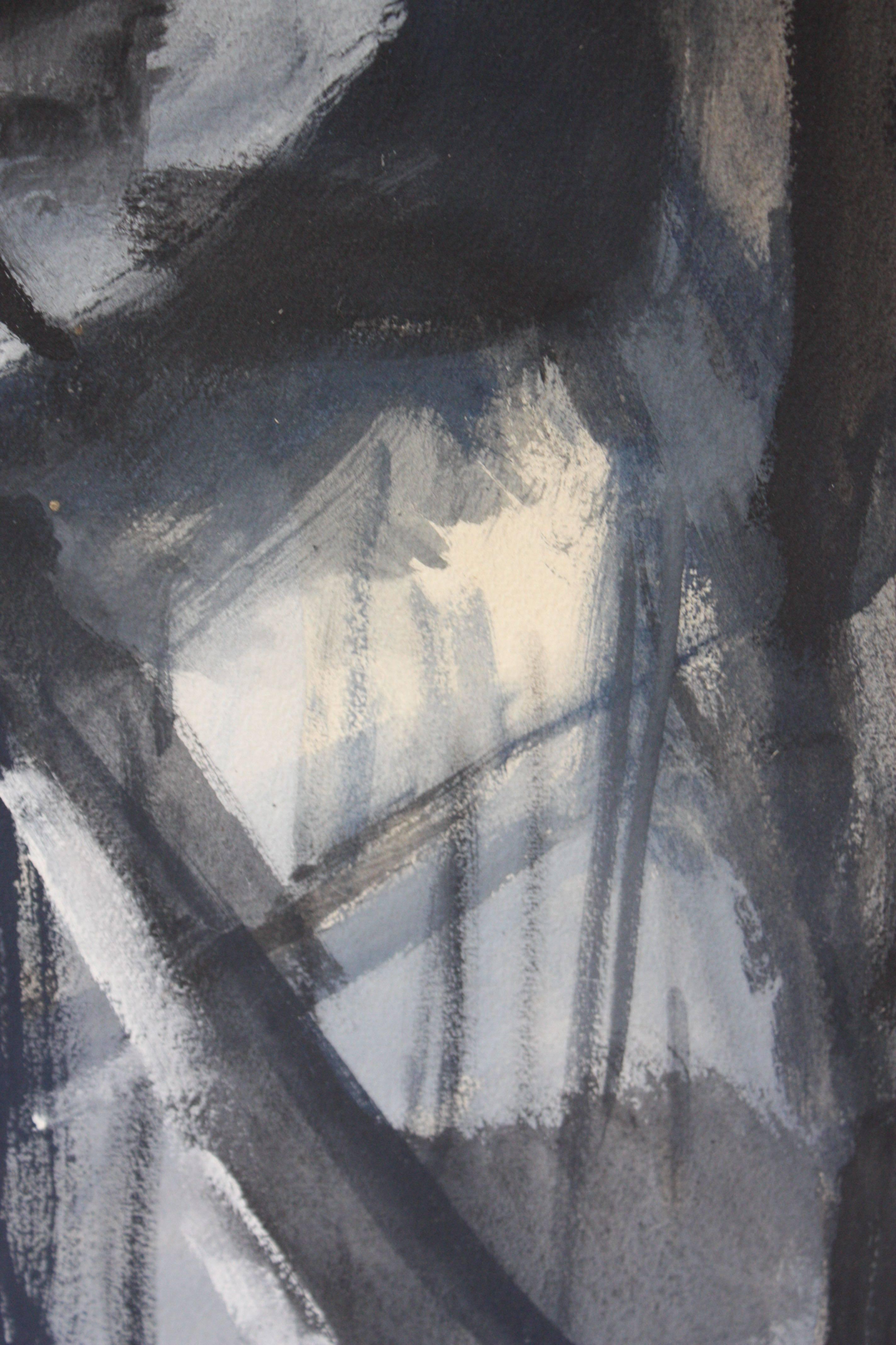 Elizabeth Erlanger (1901-1975), eine ehemalige Schülerin von Hans Hoffman und ehemalige Präsidentin der American Society of Contemporary Artists, war eine außergewöhnliche abstrakte Expressionistin. Dieses Werk, bestehend aus Aquarell, Gouache,