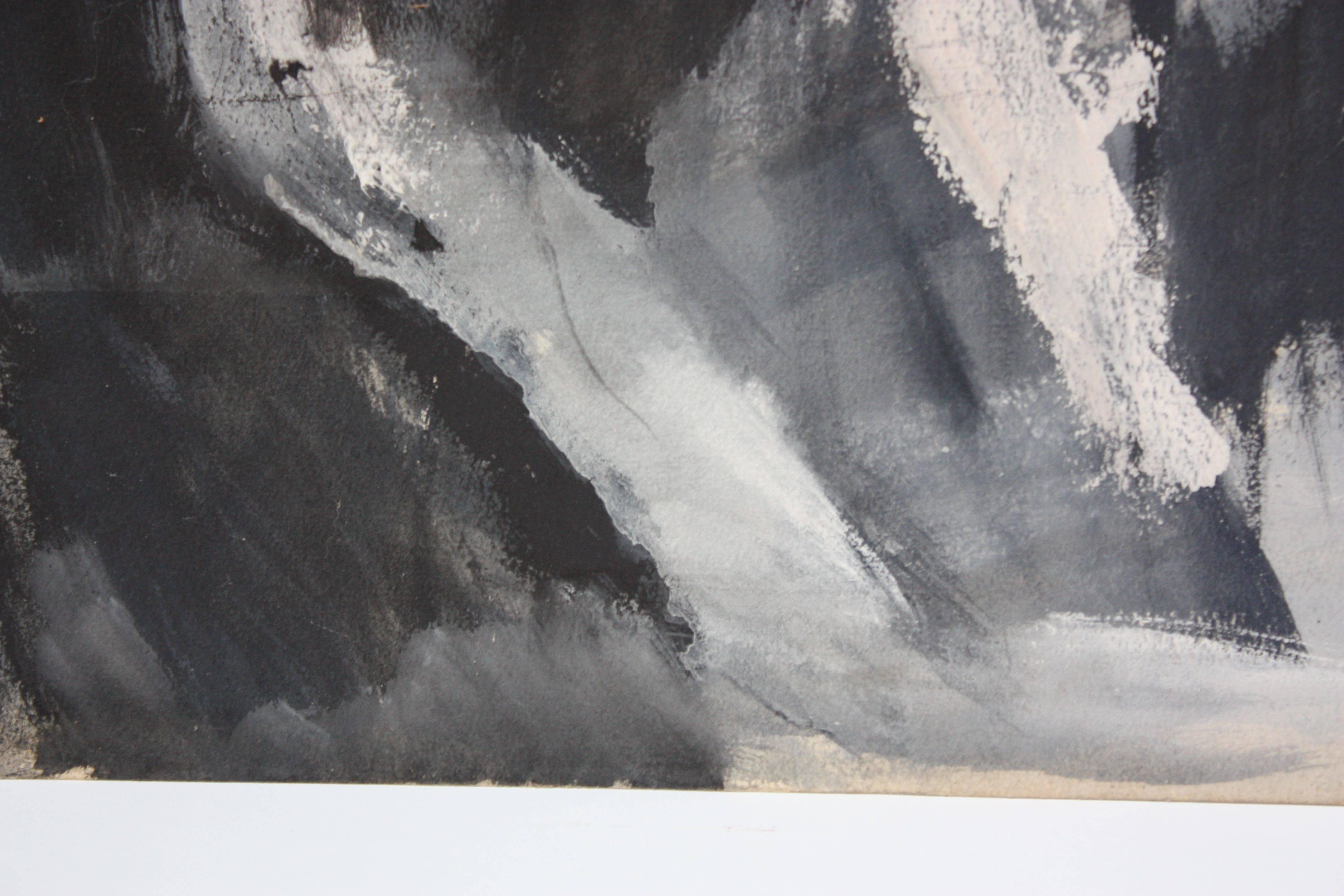 Abstrakte abstrakte „Aspen“ Gouache auf Karton von Elizabeth Nachman Erlanger (Farbe) im Angebot