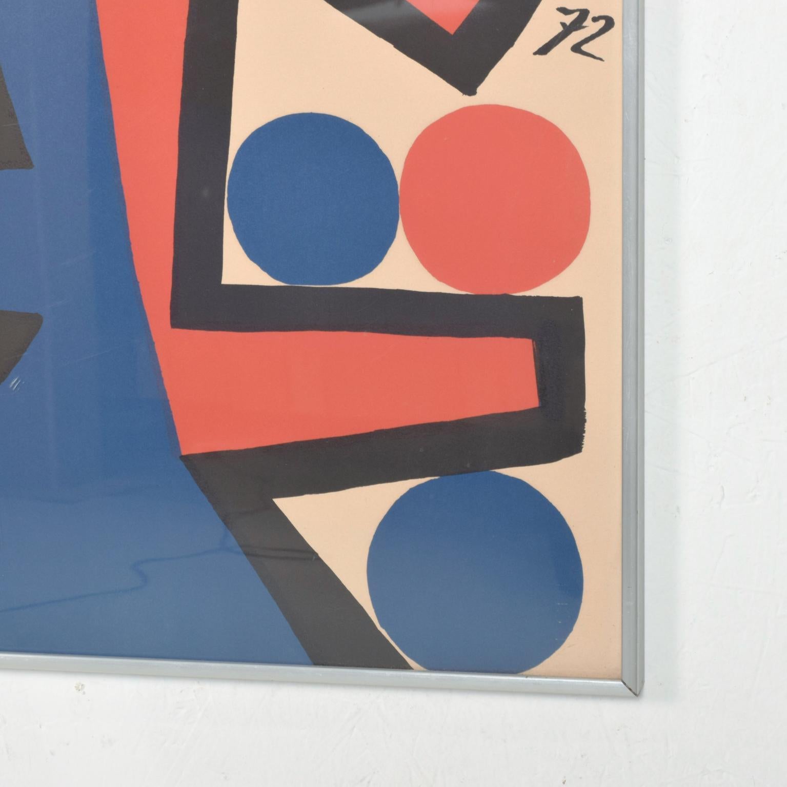 Mid-Century Modern Abstract Asymetrie Tree Lithograph by Alexander Calder, 