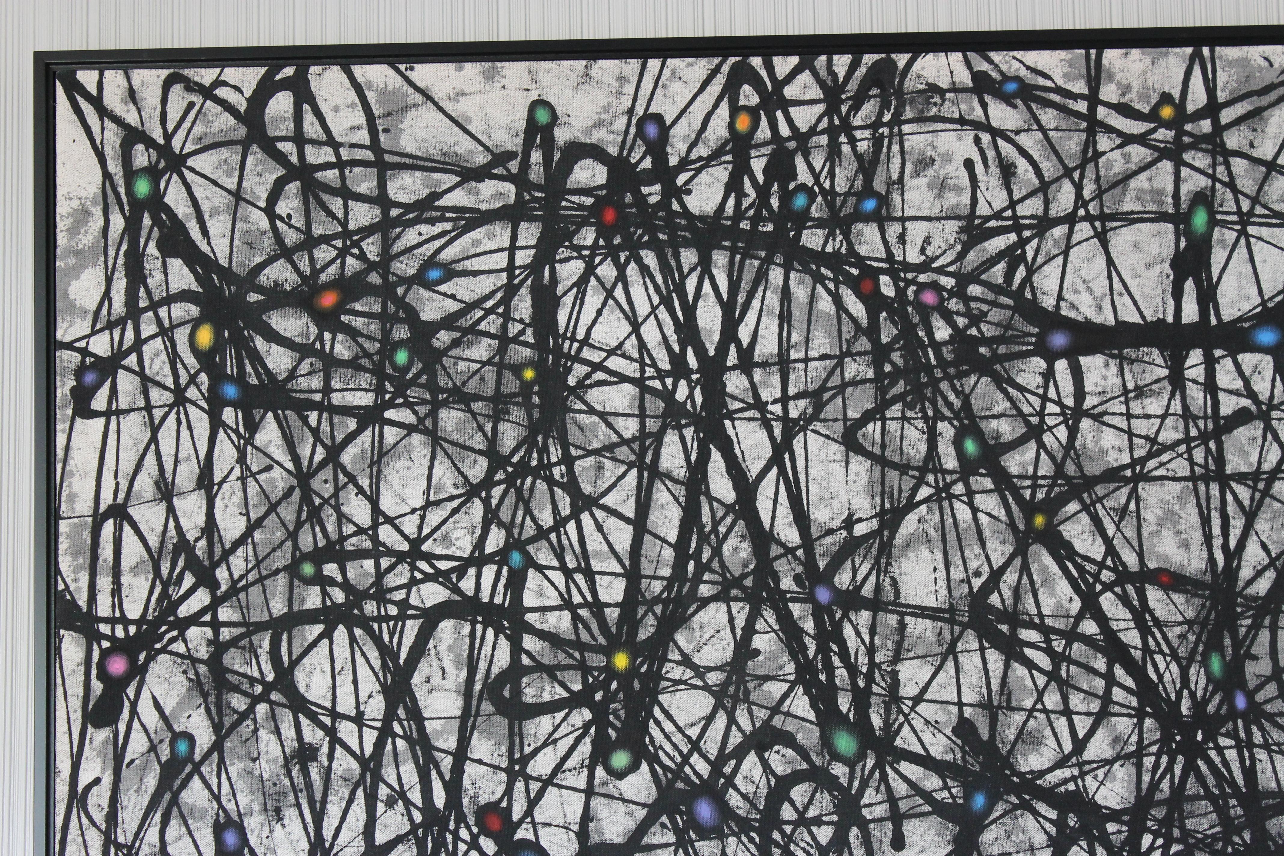 Contemporary Abstract Atomic Drizzle Painting