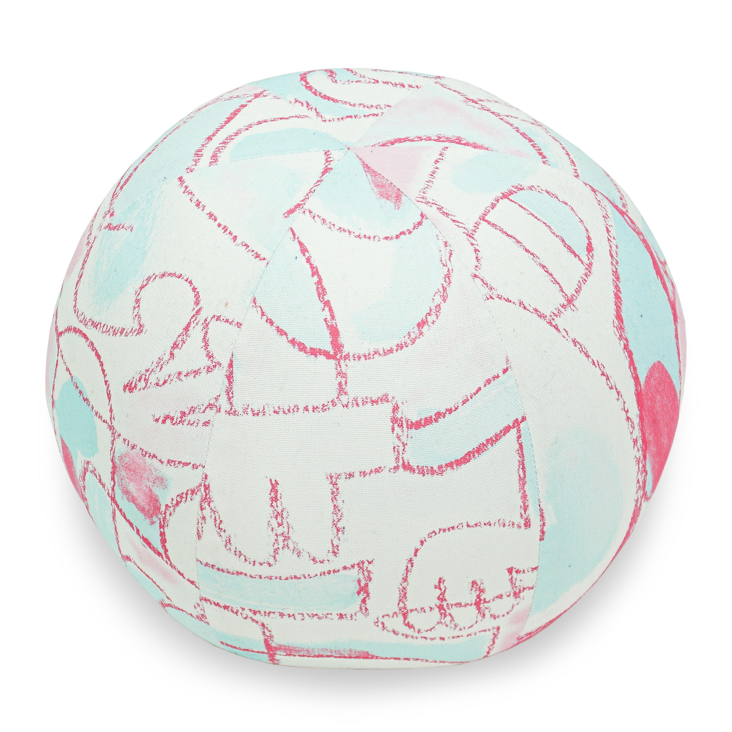 American Abstract Baby Blue and Baby Pink Ball Pillow For Sale