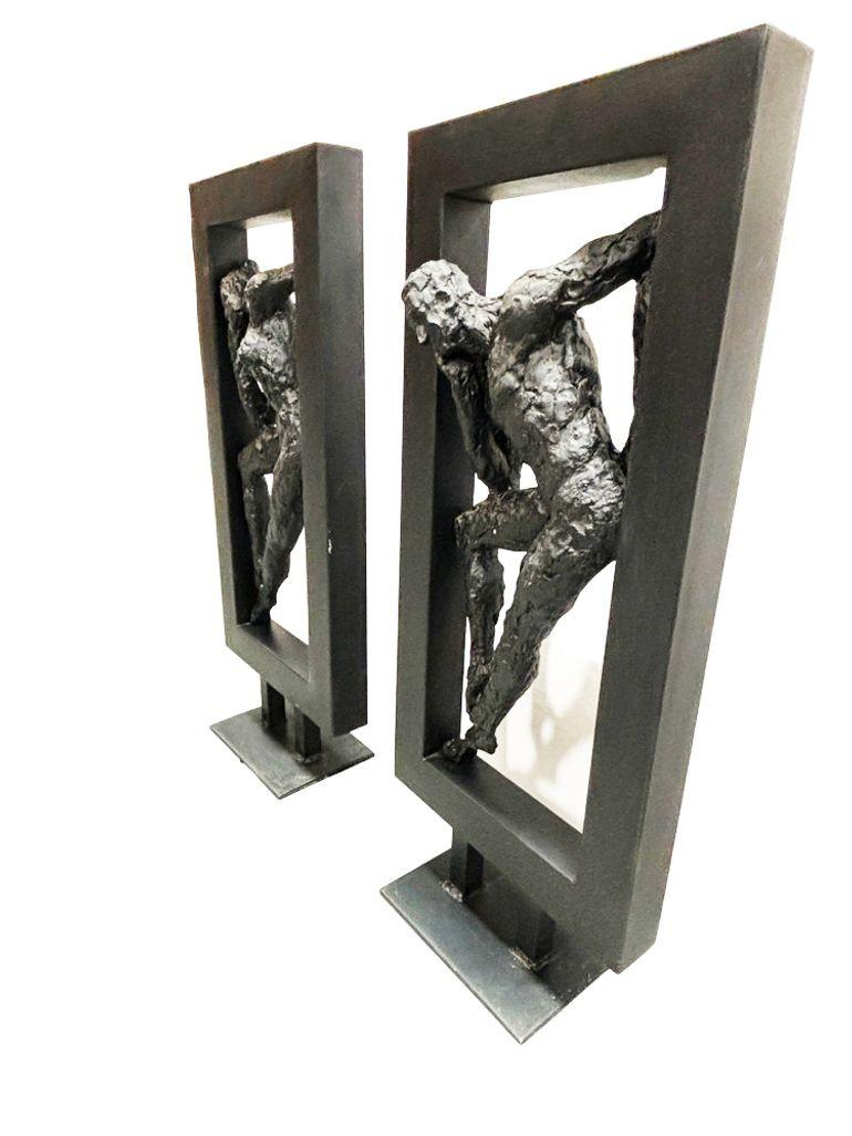 Abstract Ballet Dancers Sculptures by Gerard Koch for Austin Productions, Pair In Excellent Condition For Sale In Van Nuys, CA