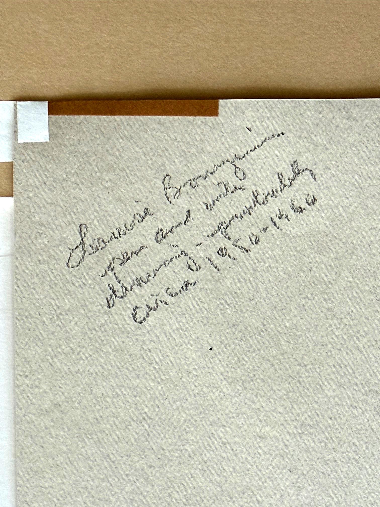 Disegno astratto a penna a sfera firmato Louise Bourgeois in vendita 3