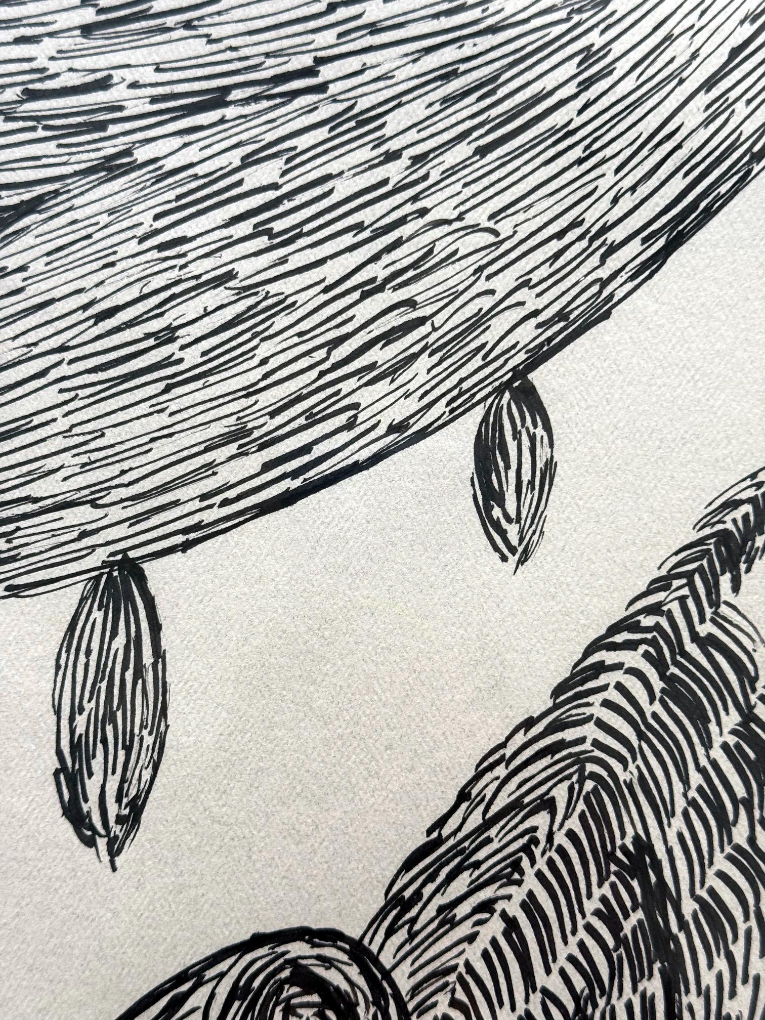 Americano Disegno astratto a penna a sfera firmato Louise Bourgeois in vendita