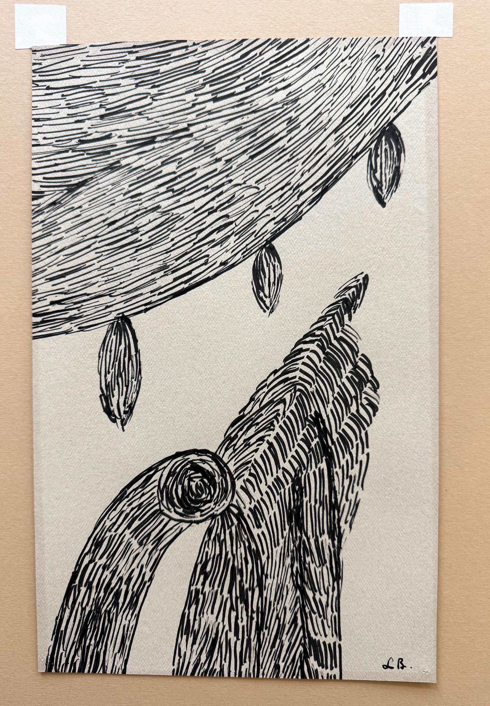 Disegno astratto a penna a sfera firmato Louise Bourgeois in vendita 1