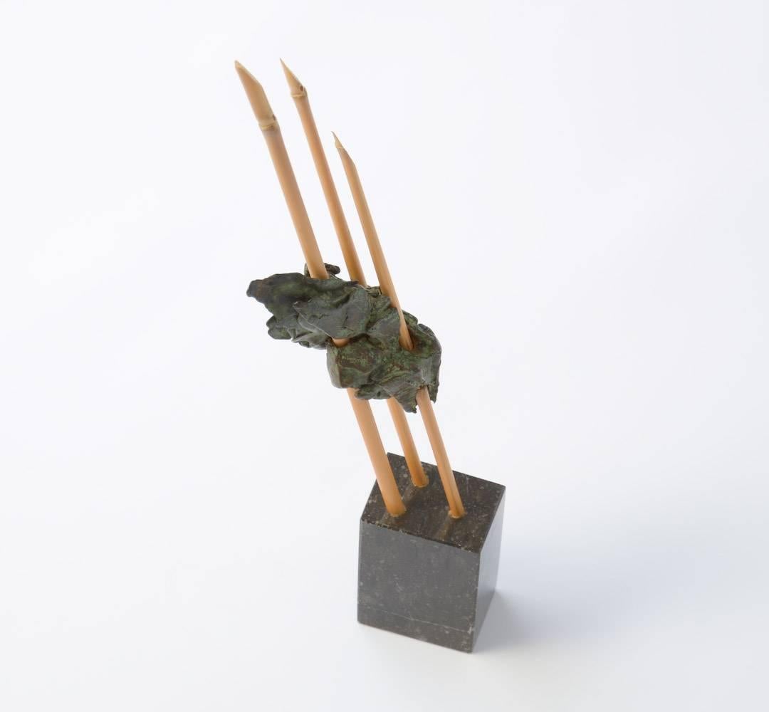 Skulptur aus Bambus und Messing, Abstrakt im Angebot 5