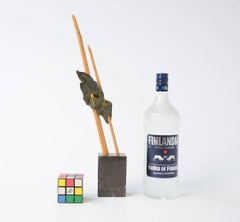 Abstract Bamboo and Brass Sculpture