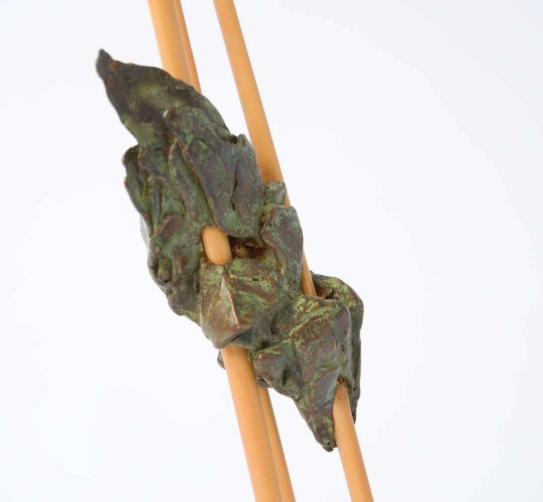 Sculpture abstraite en bambou et laiton en vente 2