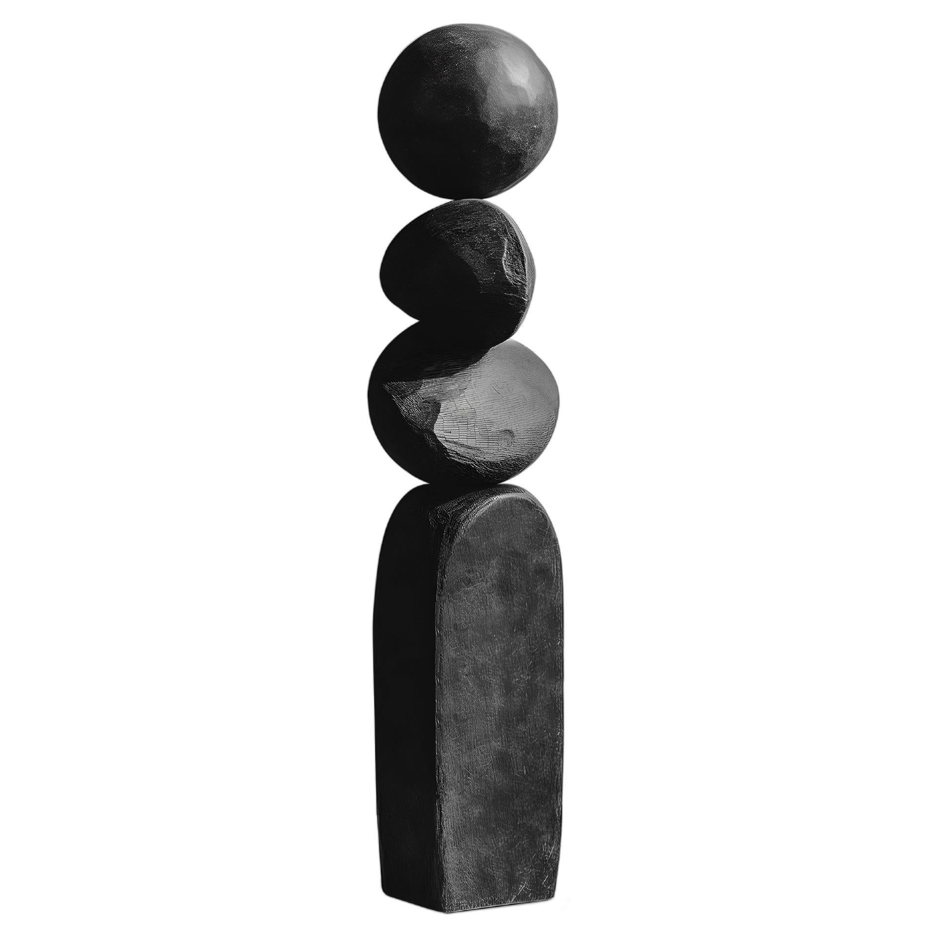 Abstract Beauty in Black Solid Wood, Escalona's Work, Still Stand No79 For Sale