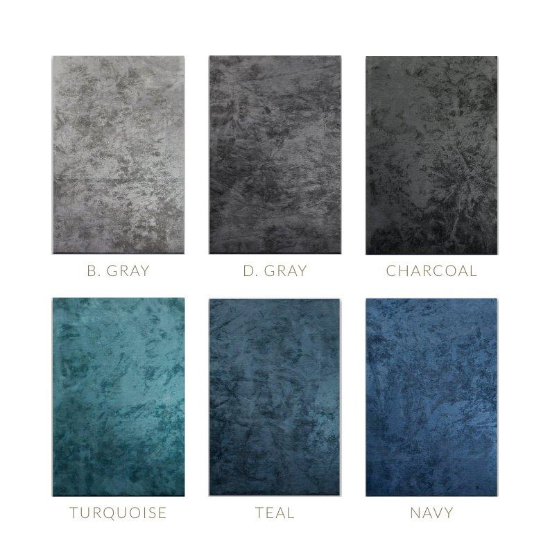 Paire de tapis semi-pelucheux de luxe à motif abstrait dégradé beige, gris, gris clair et bleu clair en vente 9