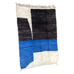 Abstract Modernist Berber Hand Knotted Rug