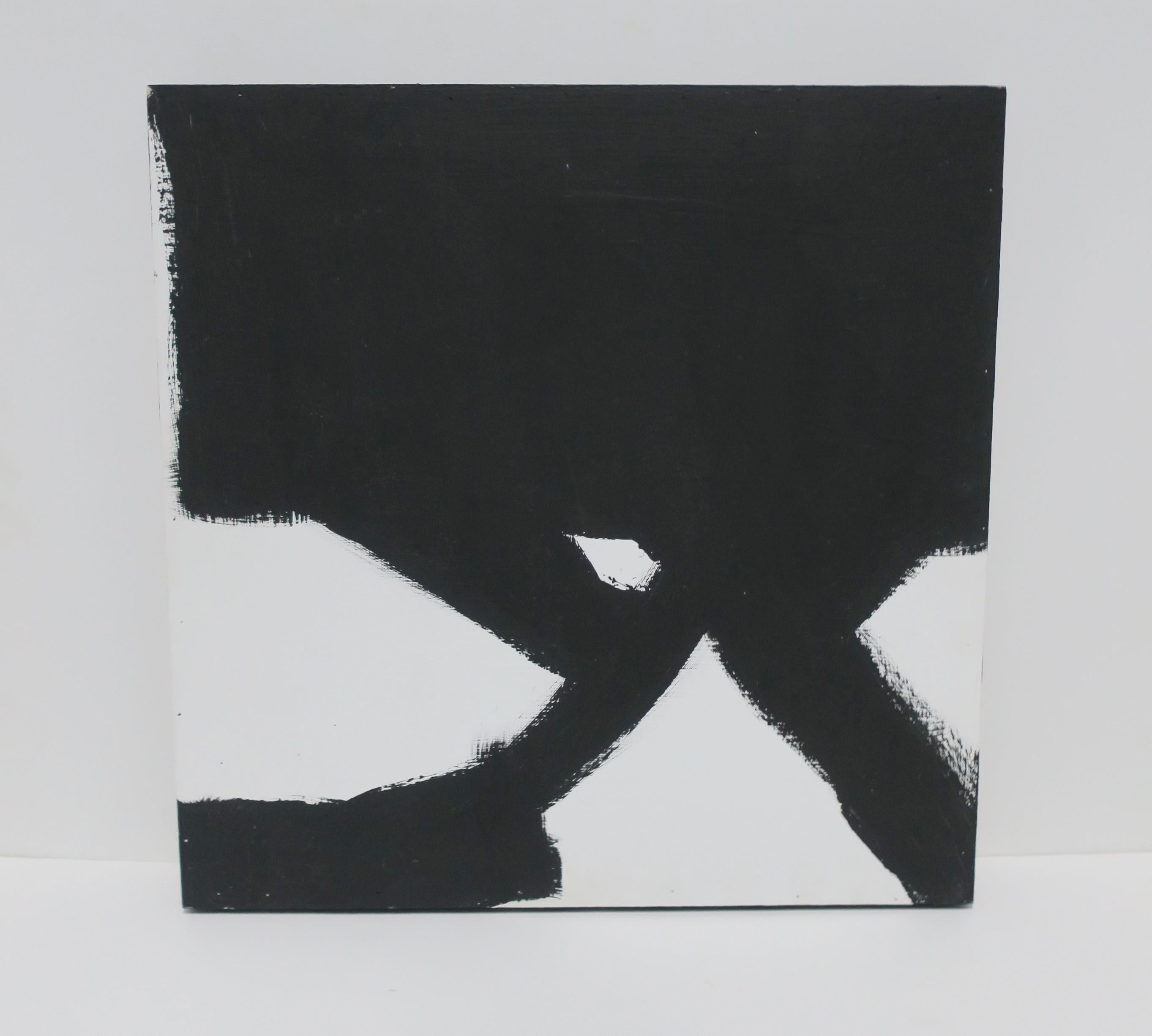 Abstraktes Schwarz-Weiß-Kunstwerk-Gemälde (21. Jahrhundert und zeitgenössisch) im Angebot