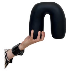 Abstract Black Resin Arch Sculpture by Tina Frey