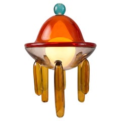 Abstract Blown Murano Glass Cyanea Lamp Pulpopolis by Kickie Chudikova