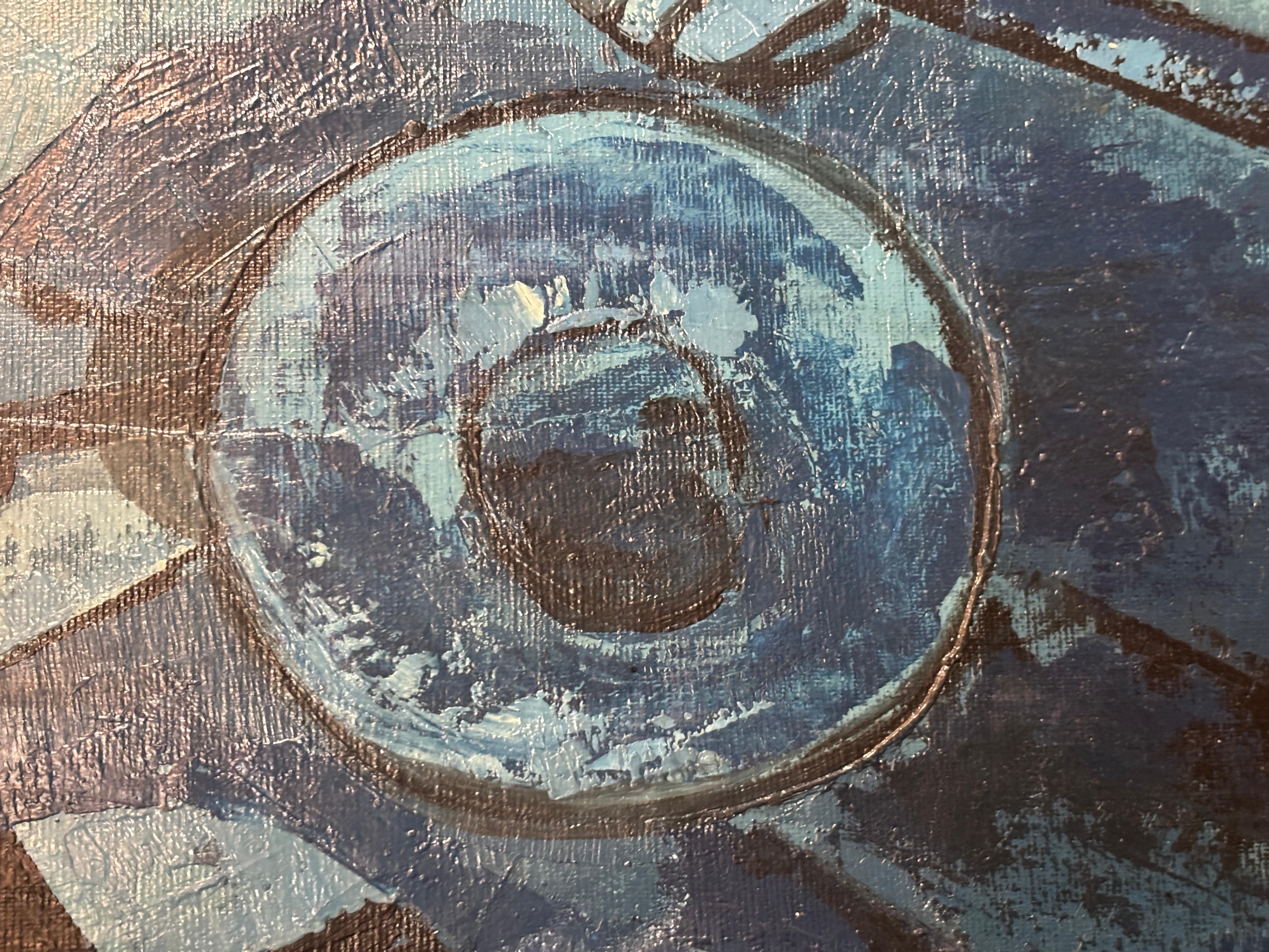 Pittura astratta Blue Jazz di Marcuson, 1966 ca. in vendita 1