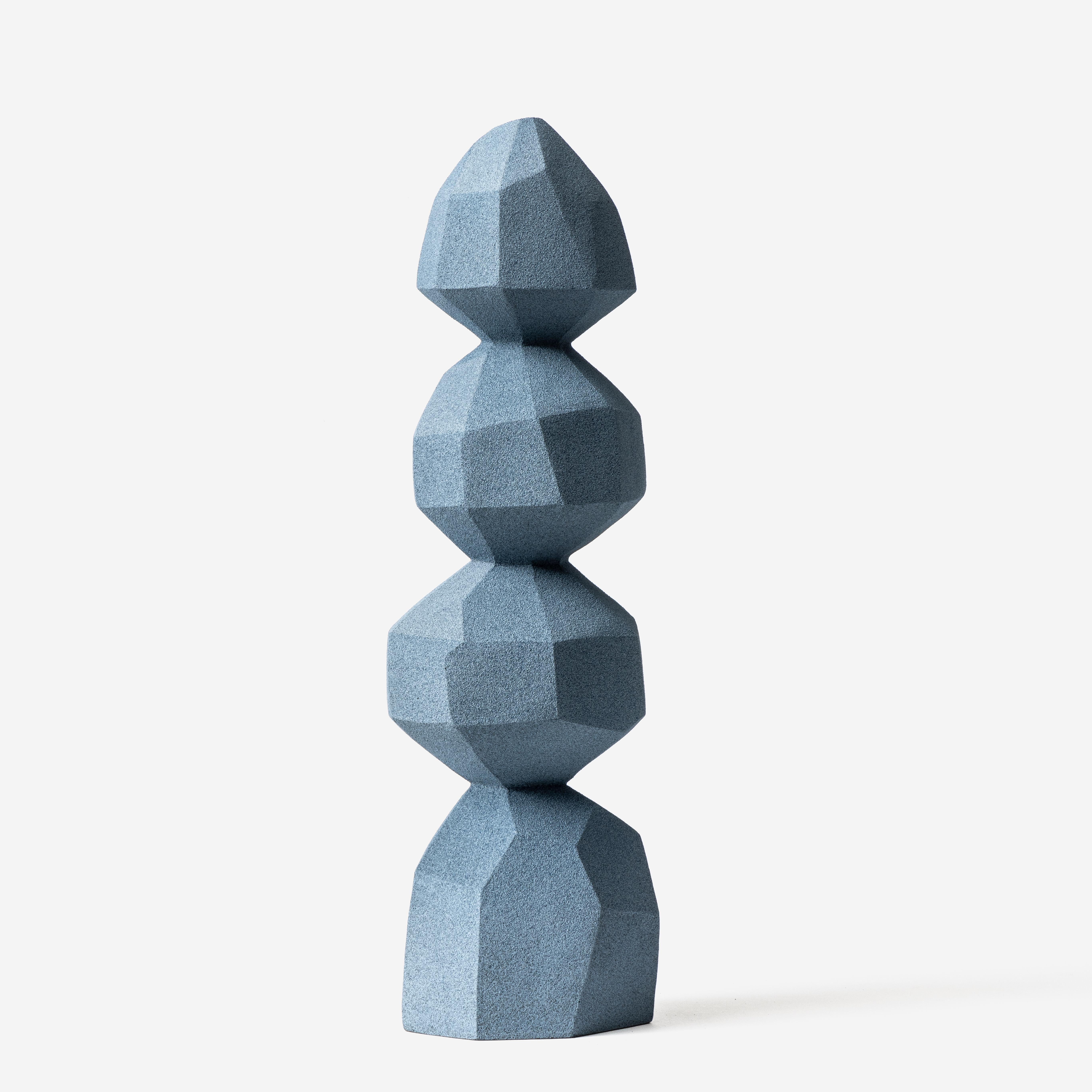 Blue Growth, 2023, (Ceramic, C. 16 in. h x 4.7 in. w x 4.4 in. d, Object No.: 4153)

Turi Heisselberg Pedersen consistently strives to manifest the vessel as a testament to abstract form and as a standalone sculptural object. In her interplay