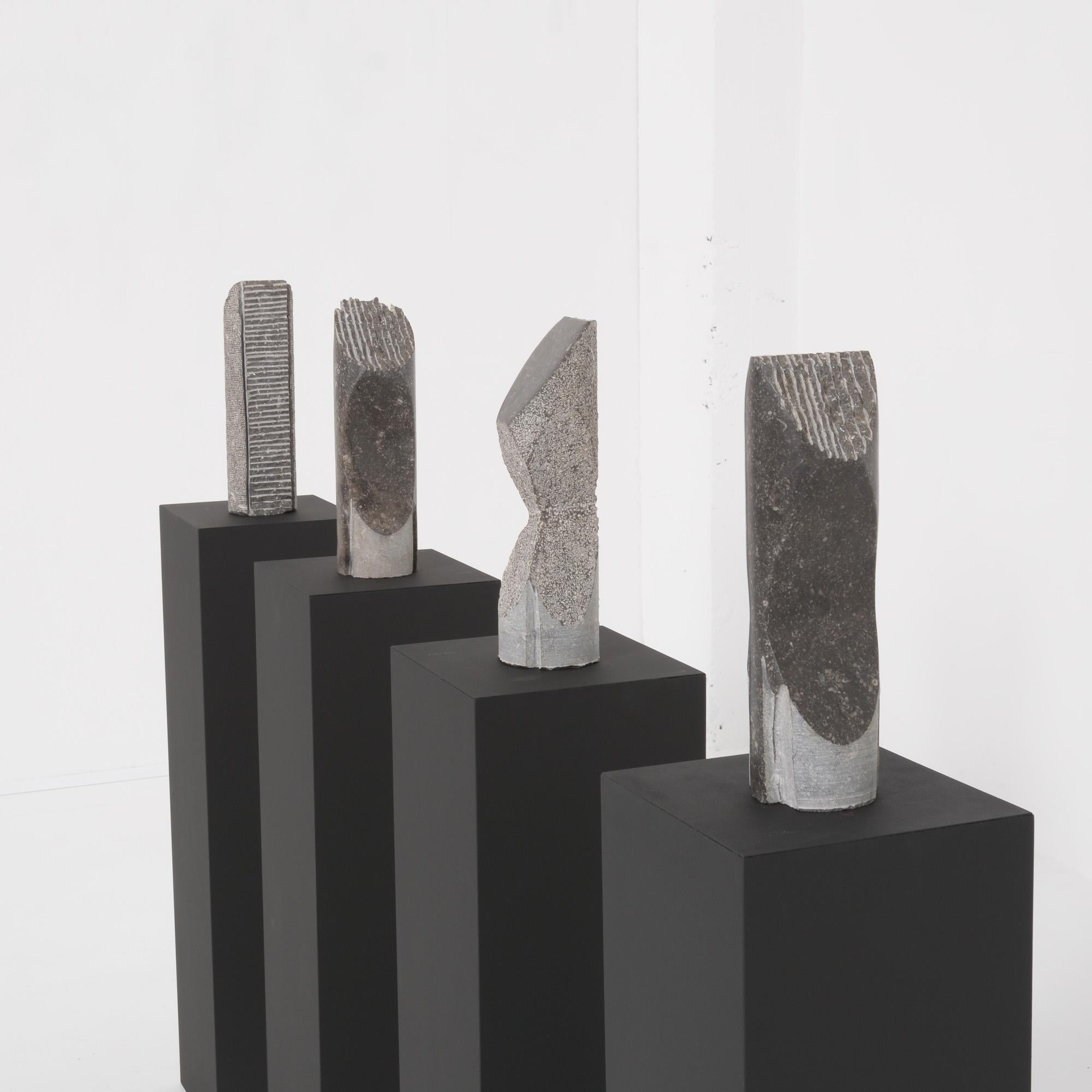Abstract Bluestone Sculptures by Jorg Van Daele For Sale 3