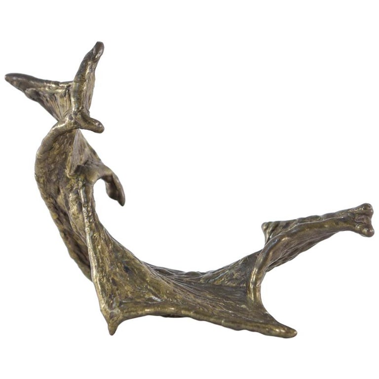 Abstract Bronze Biomorphic Sculpture For Sale