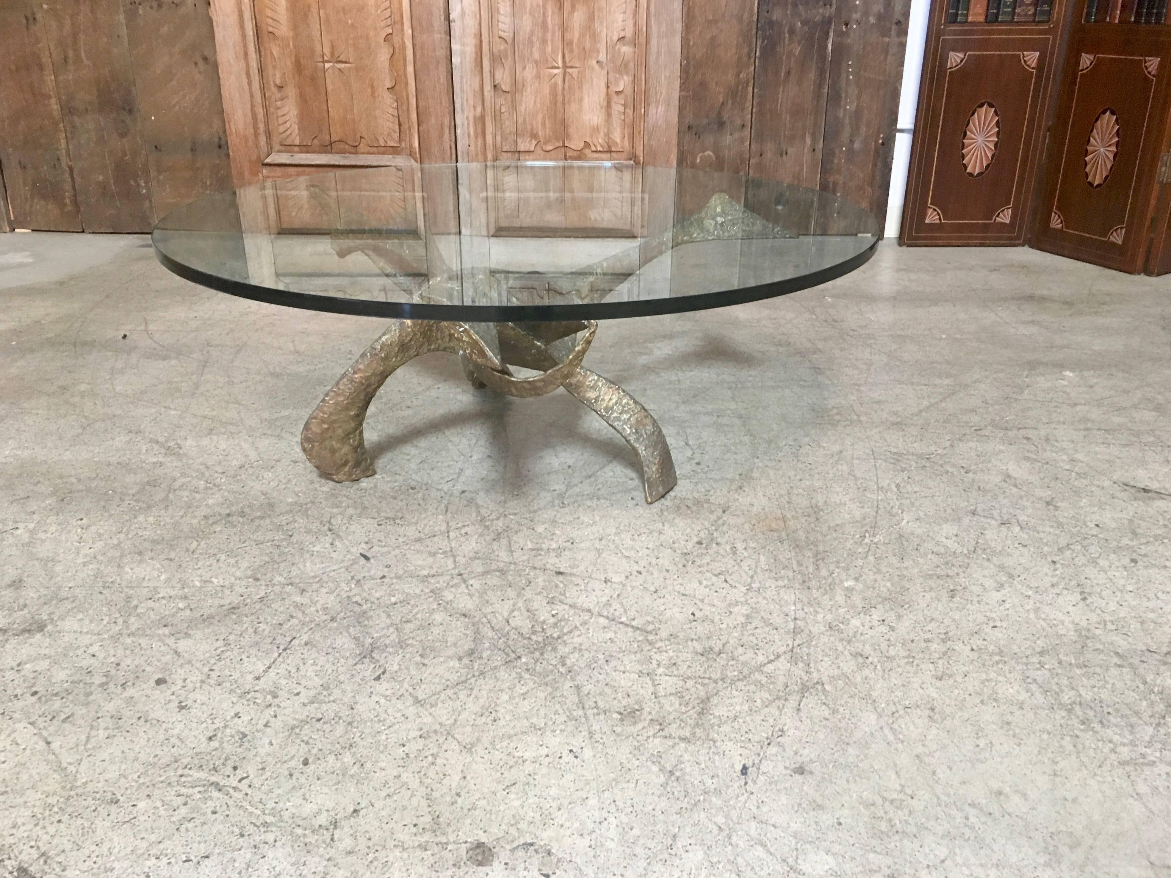 Brutalist Abstract Bronze Coffee Table