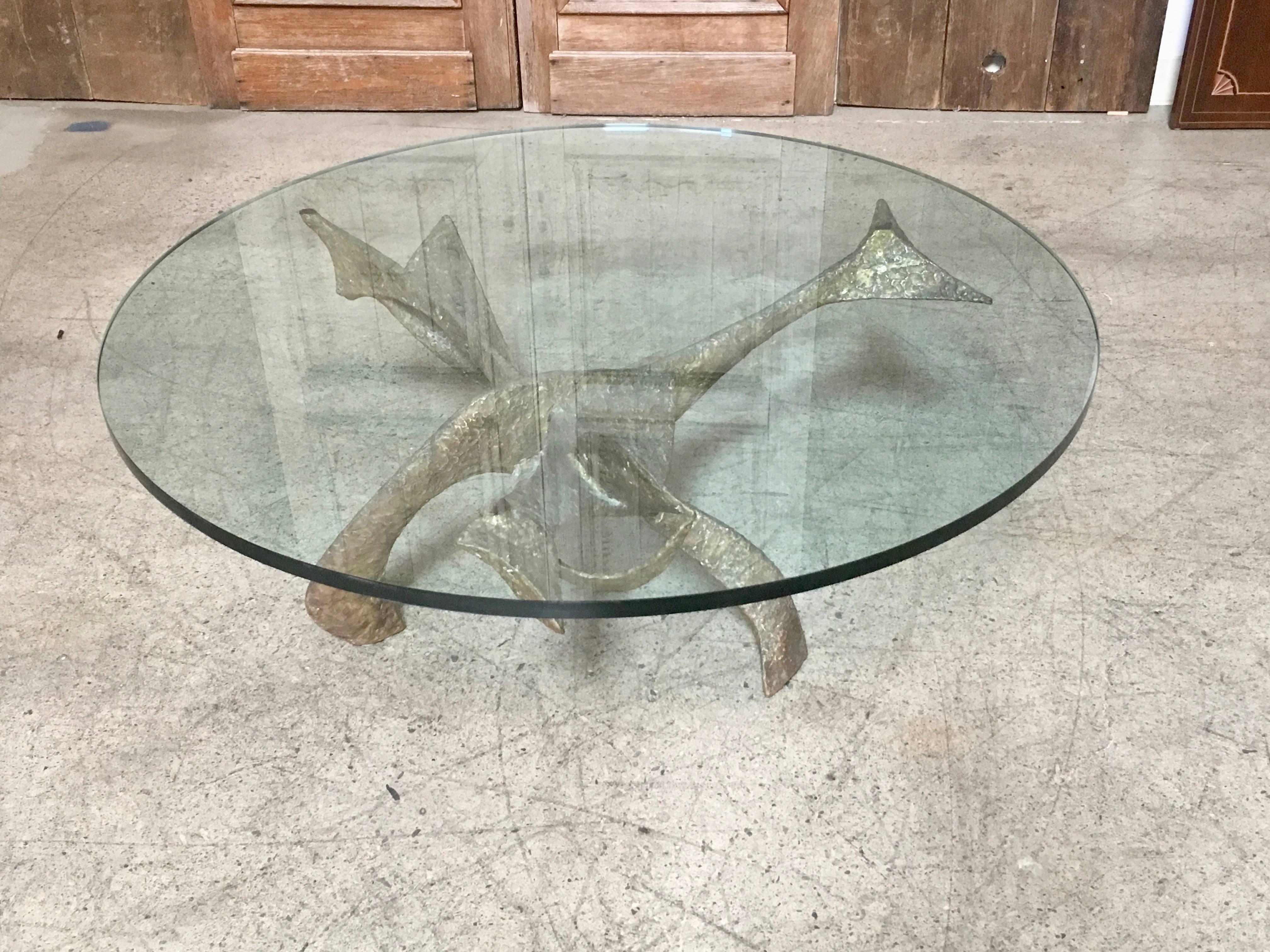 American Abstract Bronze Coffee Table