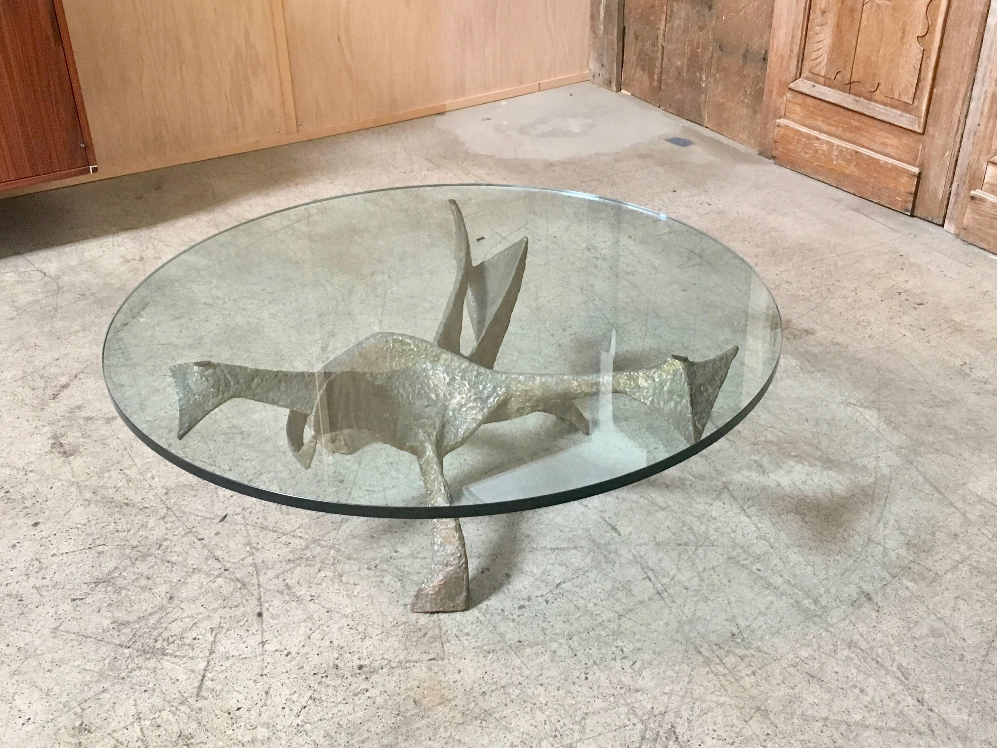 Cast Abstract Bronze Coffee Table