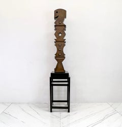 Abstract Bronze Modern Totem Sculpture "63" by Rod Kagan, 5/6, 2006