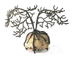 Abstract Bronze on Geode Tree Sculpture by Belva Ball circa 1960’s
