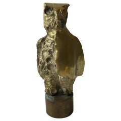 Abstract Bronze Owl by Mario Agostinelli