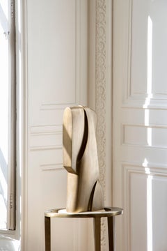 Scultura in ottone Thaddeus Bronze-Patina di Patrick Coard Paris