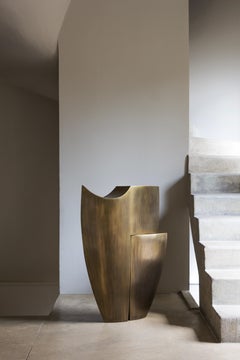 Bronze-Patina-Skulptur aus Messing von Patrick Coard Paris