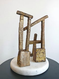 Abstract bronze sculpture attr. to Milun Vidic, Yugoslavia 1970s