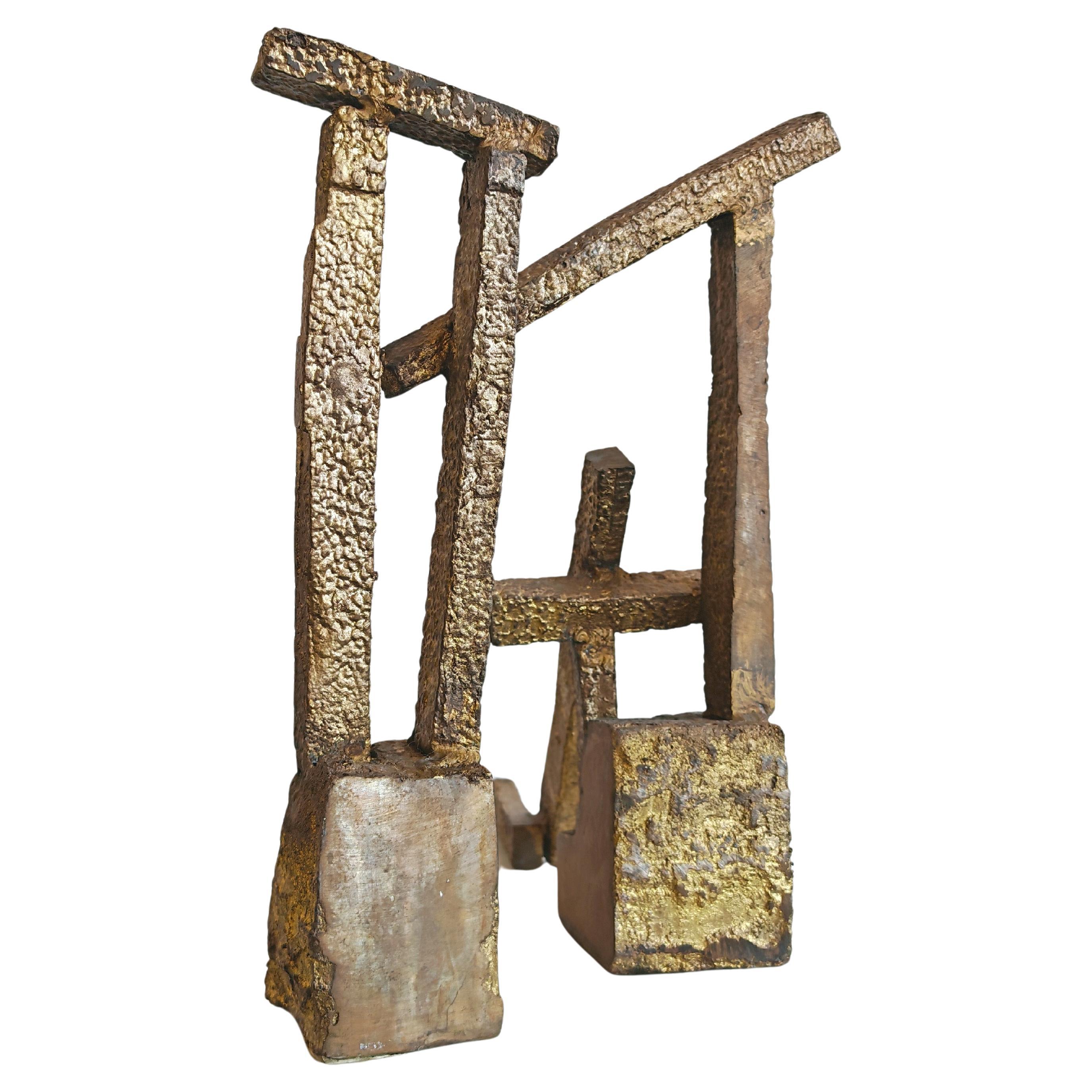 Abstract bronze sculpture attr. to Milun Vidic, Yugoslavia 1970s