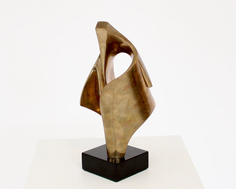 French Abstract Bronze Sculpture Attributed to Artist Alicia Penalba  For Sale