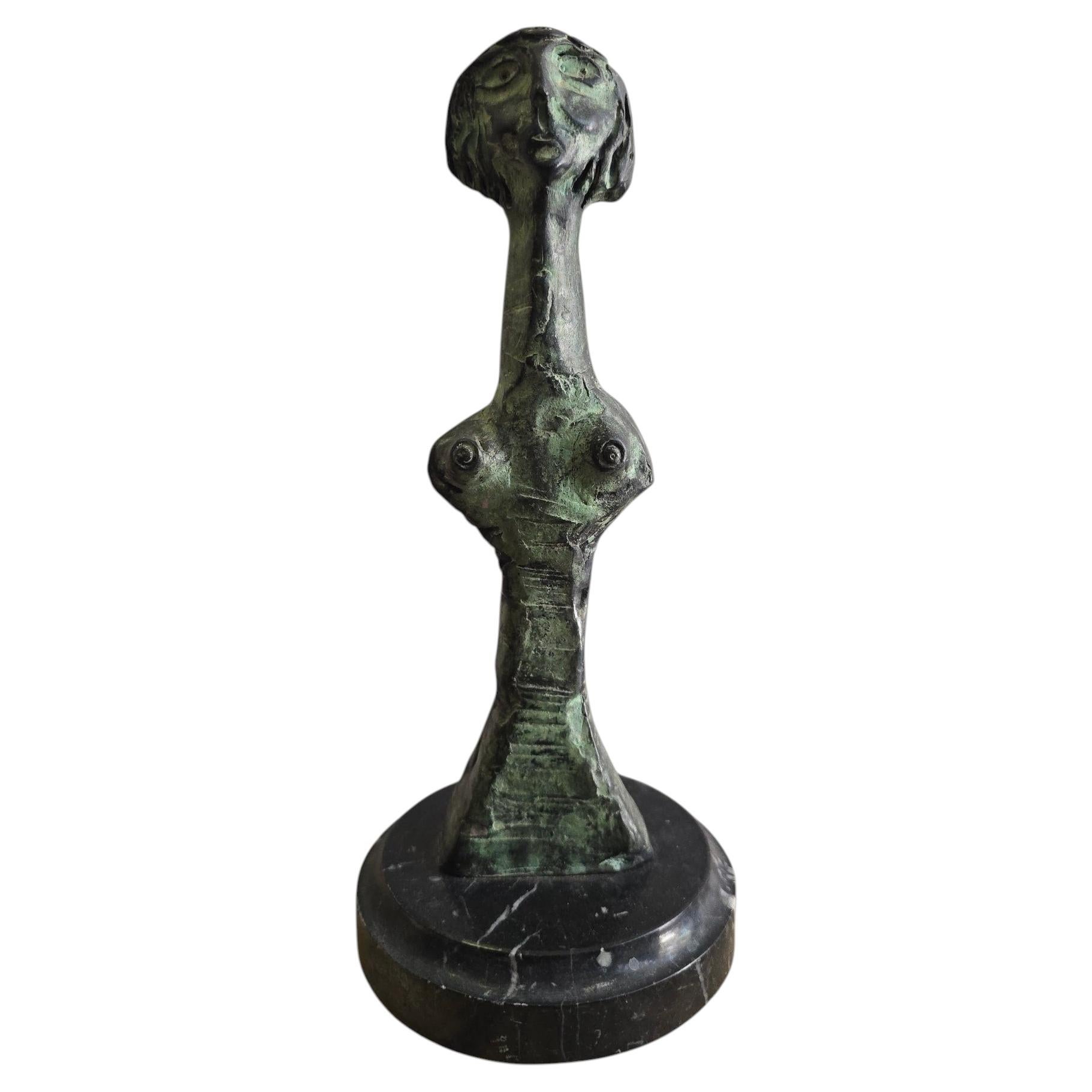 Scultura astratta in bronzo di Alfredo Lanz, firmata e numerata 4/20