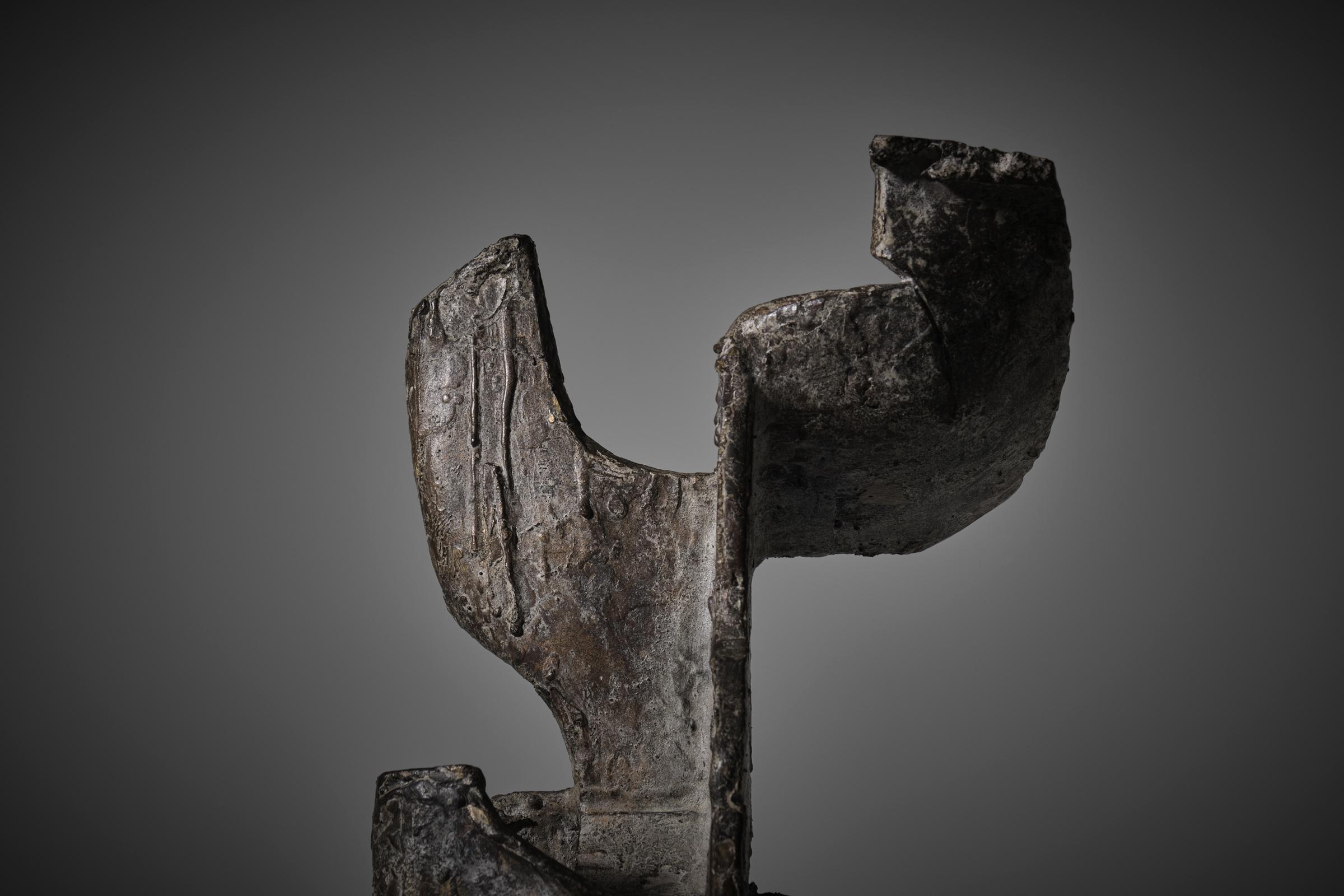 Abstract bronze sculpture by André Willequet, Belgium 1970s For Sale 3
