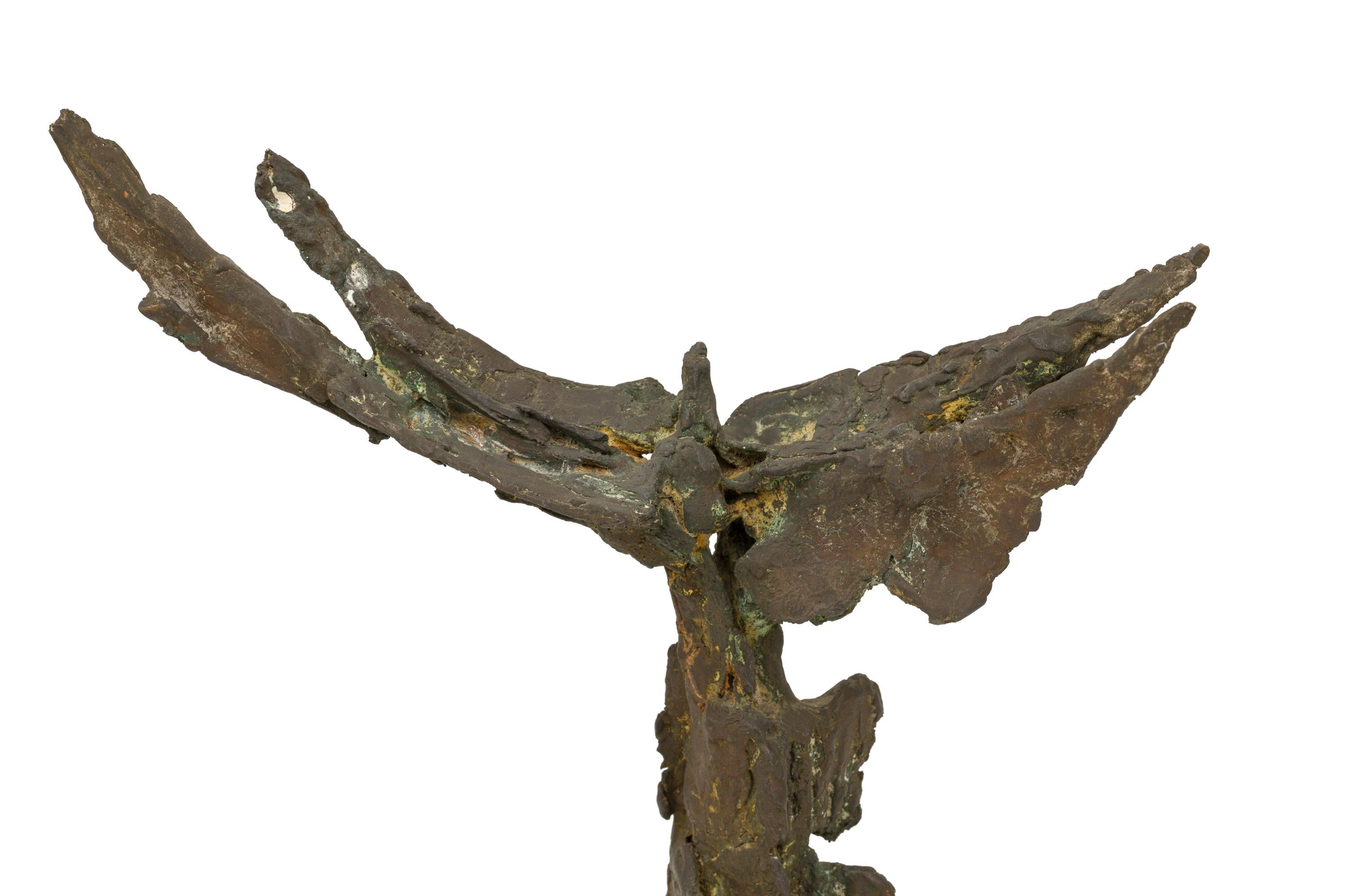 Mid-20th Century Abstract Bronze Sculpture by Chissotti Filippo, Italy, 1960s For Sale