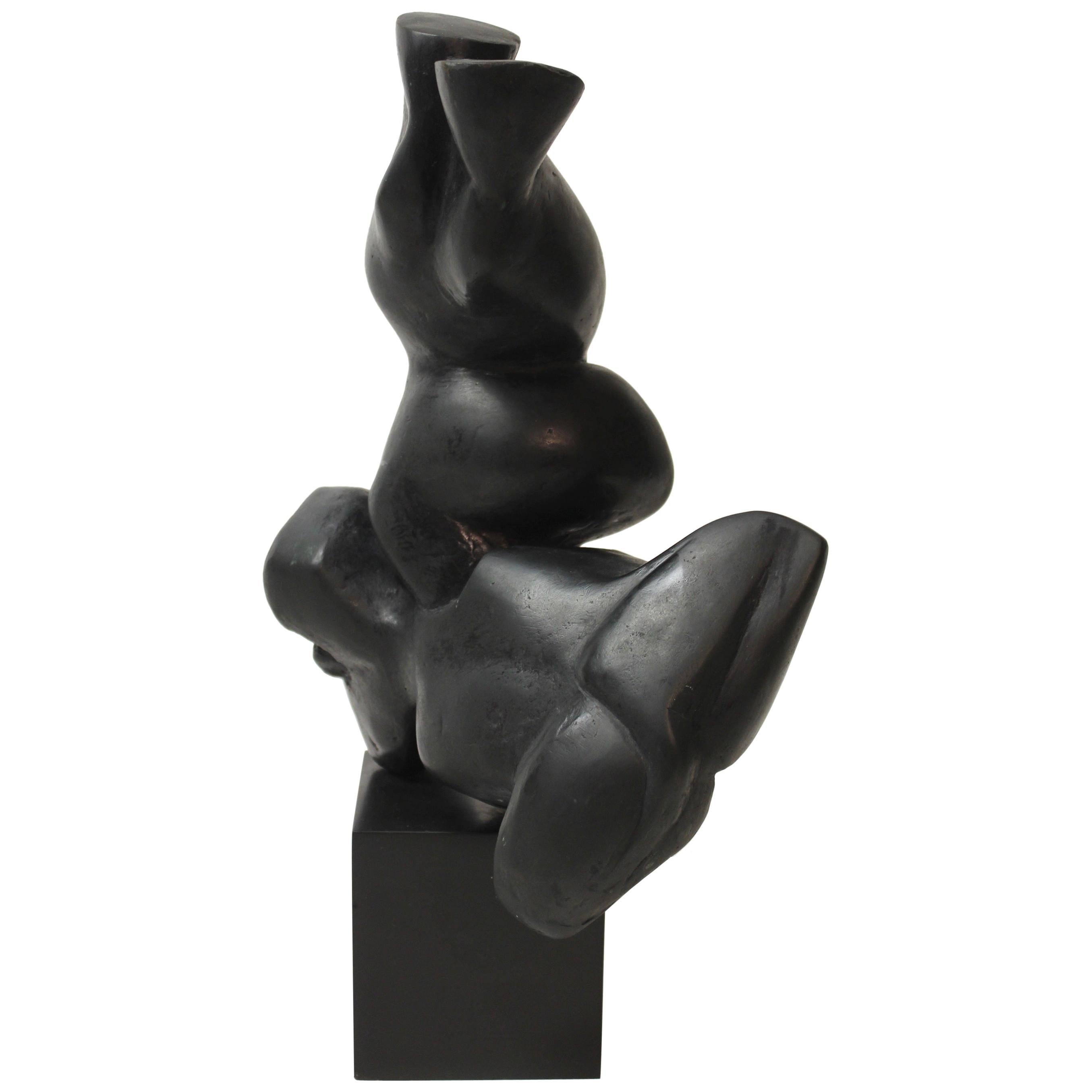 Abstract Bronze Sculpture by Elbert Weinberg