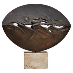Abstract Bronze Sculpture by Franco Ciuti, Italy 1970's