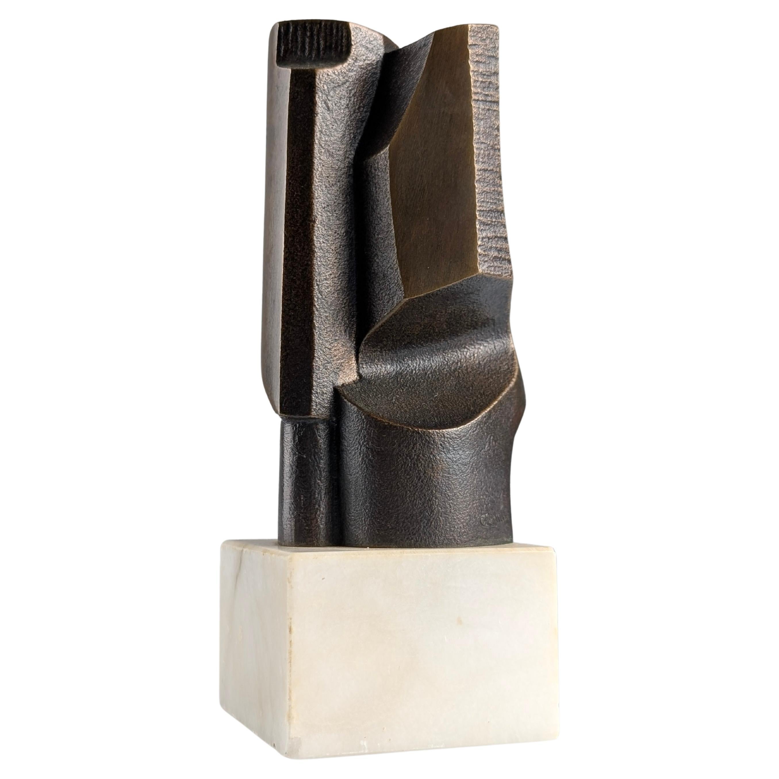 Abstract Bronze Sculpture by Joaquín Rubio Camín, 1976