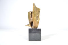 Abstract Bronze Sculpture by Jorge Castillo Signed, circa 1970, Spain