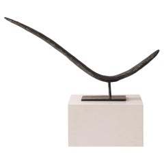 Abstract bronze sculpture by Joseph Frismand, 1988