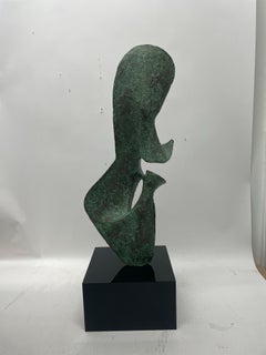 Abstract bronze sculpture by Leonardo Nierman